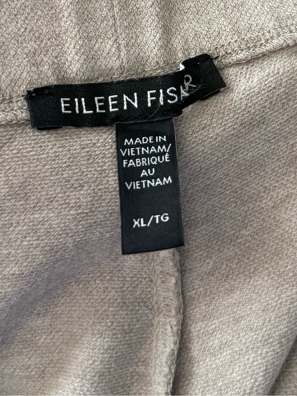 Eileen Fisher Organic Cotton Melange Crepe Lantern Pant XL Tan Minimal Lagenlook - Picture 12 of 12